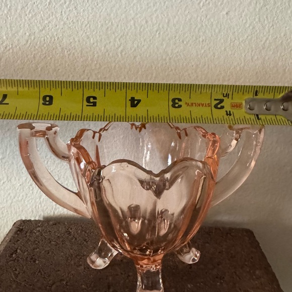 Indiana Pink Glass Sugar Bowl - Picture 5 of 5